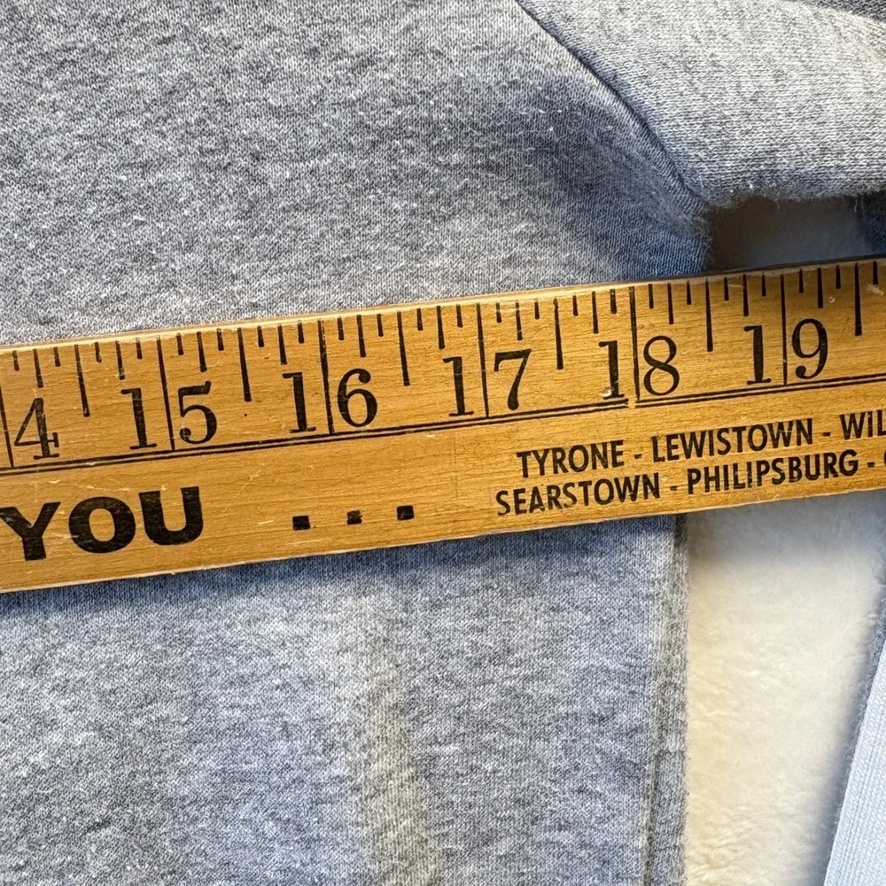 Converse Pullover Sweatshirt Kids Sz Large Gray‎ Crewneck Logo Stripe Spellout